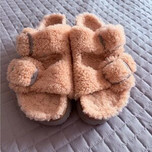 Papillio Big Buckle Birkenstock Shearling Sandals - EU39